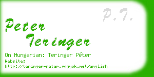peter teringer business card